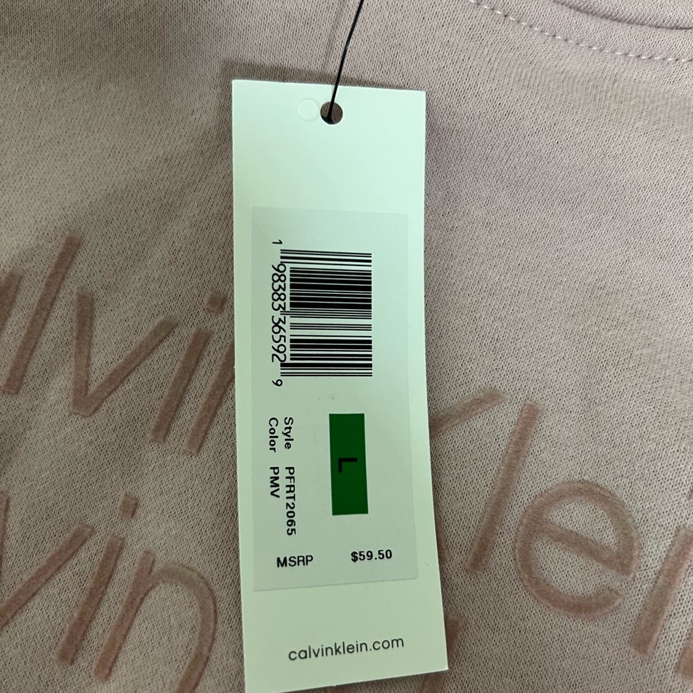 ❄️Calvin Klein Performance Womens Pink Triple Logo Hoodie Sweatshirt PFRT2065 L - Picture 2 of 9